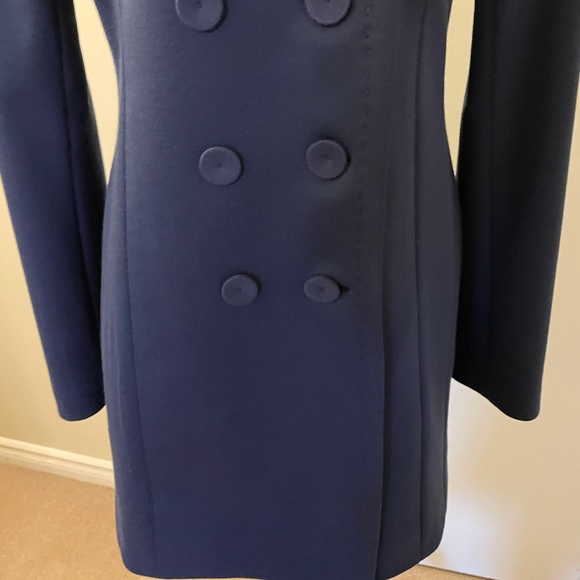 Navy blazer jacket with button closure - Picture 4 of 16